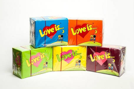 Блок жуйок " Love is салатовий (яблуко-лимон), подарунки на 14 лютого, фото 2