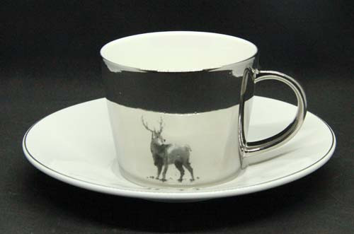 Чашка з блюдцем 250 мл Дзеркальний олень О8030-87