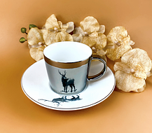 Чашка з блюдцем 250 мл Дзеркальний олень О8030-87, фото 4