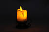 Свічка Led у підсвічнику декоративна нічник, полум'я рухається (9х7х5,5см), фото 2