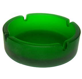 Попільниця скляна матова Зелений