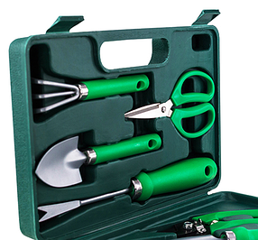 Набір садових інструментів портативний з валізою 7 в 1, 30*20*7 см
