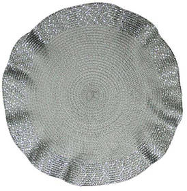 Подтарельнике Сірий ажур 37,5 см 2шт