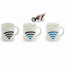 Чашка хамелеон Wi Fi 380 мл біла ( Оригінальний подарунок ), фото 3