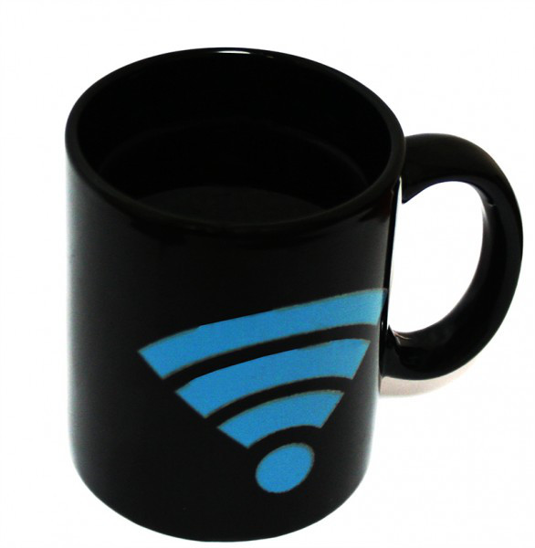 Чашка хамелеон Wi Fi 380 мл чорна ( Оригінальний подарунок )