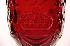 Скляна склянка червоного кольору 260мл "Корона", фото 3