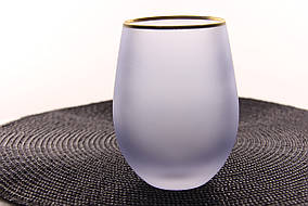 Скляний стакан 550мл "Леді Грей" сірий