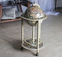 Глобус бар на 3-х ніжках 330 мм слонова кістка 480034