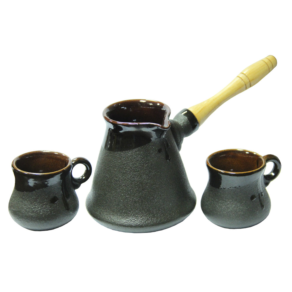 Набір для кави "Ріо" (турка керамічна 450 мл і 2 чашки)