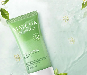 Пілінг скатка на основі екстракту зеленого чаю Матчу з алое і гіалуронової кислотою 60 г