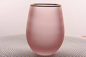 Скляний стакан рожевий 550мл "Пінк Леді"