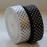 Стрічка атласна в горох 2,5 см.