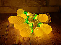 Светодиодная LED гирлянда фигурки ананасы 12шт 5м