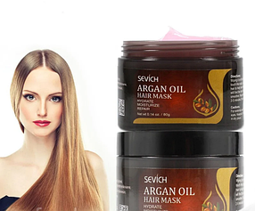 Зволожуюча і відновлююча маска для волосся з аргановою олією 80 г