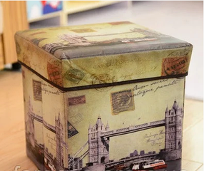 Банкетка - пуф органайзер складаний Тауерський міст" 30*30*32 см