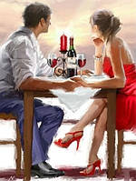 Діамантова мозаїка. Картина на підрамнику "Побачення", розмір 40х30 см