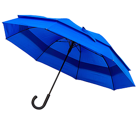 Великий зонт трость напівавтомат 128 см Синій