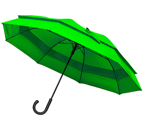 Великий зонт трость напівавтомат 128 см Зелений
