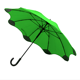 Зонт трость полуавтома з захистом спиць 110см Зелений купол