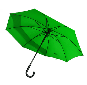 Зонт трость напівавтомат з подовженою стороною купол 107-120см Зелений