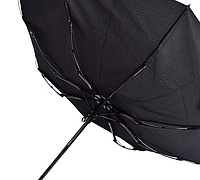 Зонт автомат с фонариком в ручке 96 см купол Черный