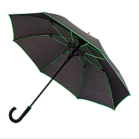 Зонт трость механический с усиленными спицами 104см купол Зеленый