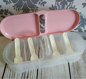 Контейнер для спецій і приправ з ложками на дві секції