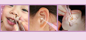 Світлодіодна паличка для вух і носа з пінцетом у футлярі