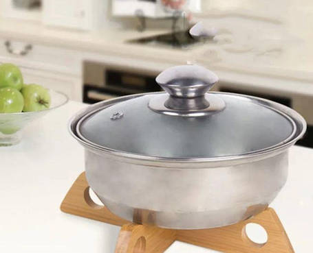 Подставка под горячее двусторонняя из натурального дерева, фото 1