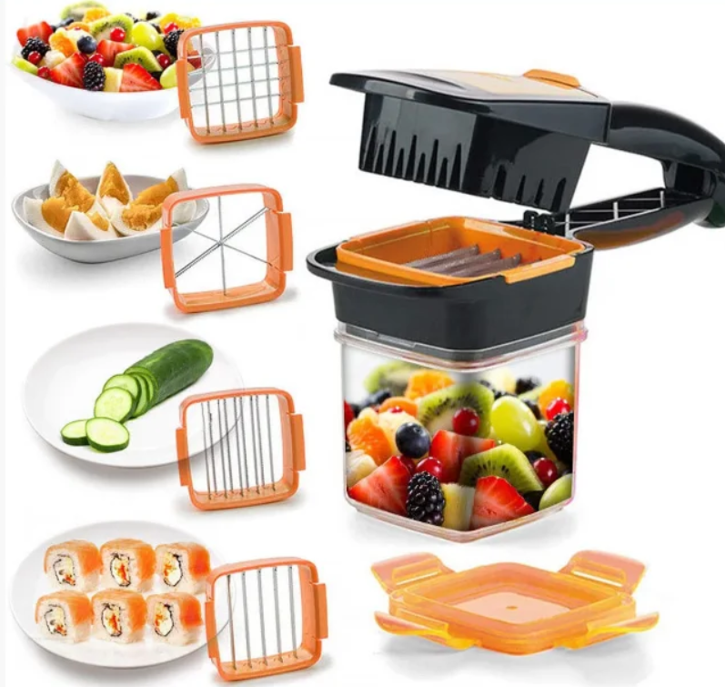 Овочерізка Nicer Dicer Quick з контейнером, 5 в 1