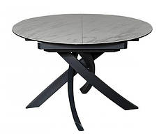 Стіл обідній круглий з керамічної стільницею Caezar Grey Gloss Ceramic C20 Evrodim, фото 4