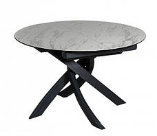 Стіл обідній круглий з керамічної стільницею Caezar Grey Gloss Ceramic C20 Evrodim, фото 2