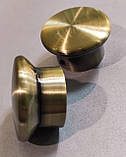 Карниз для штор металевий ДУО однорядний 25 мм 1.8 м Античне золото, фото 2