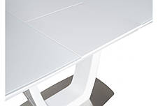 Стіл розкладний зі скляною стільницею Arizona 120 White gloss (Арізона) T7066 Evrodim, колір білий, фото 6