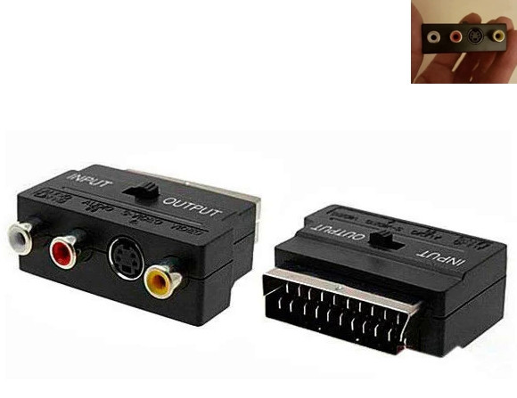 Перехідник SH-3007 Scart-3RCA/S-Video з перемикачем in/out