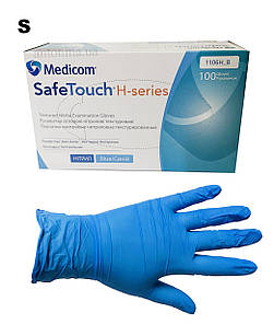 Рукавички нітрилові блакитні, S, 100 шт/уп