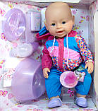 Лялька пупс функціональний Lovely baby 8040-487, горщик, пляшечка, памперс, магнітна соска, фото 3