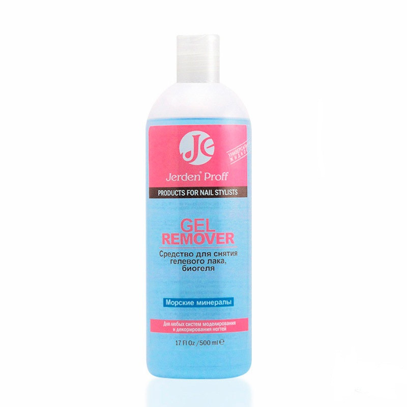 Засіб для зняття гел. лаку Морські мінер.500 мл (Gel Remover) JERDEN