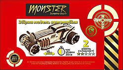 Дерев'яний конструктор 3D-пазл "Автомобіль Monster", розвиваючі іграшки