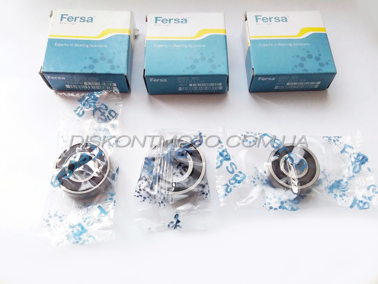 Підшипники редуктора Honda DIO 18/27/34/35 ZX, TACT AF 24/31/51 ДБЖ (комплект 3шт) "FERSA" (Іспанія)