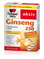 Доппельгерц Женьшень + Витамины группы B + цинк (Doppelherz Ginseng 250+Zink)