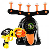 Воздушный тир детский игровой набор Disruptor Hover Shot | Пистолет с шестизарядным пистолетом и летающими