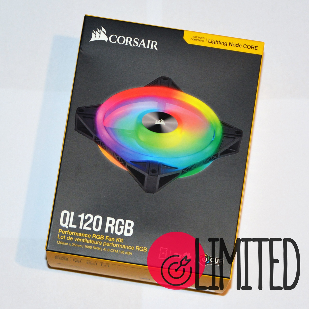 Вентиляторы Corsair iCUE QL120 RGB PWM 120 mm 3pack + Lighting Node (CO ...