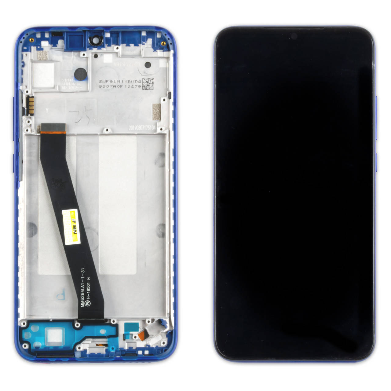

Дисплей XIAOMI Redmi 7 c черным тачскрином и синей рамкой, Черный