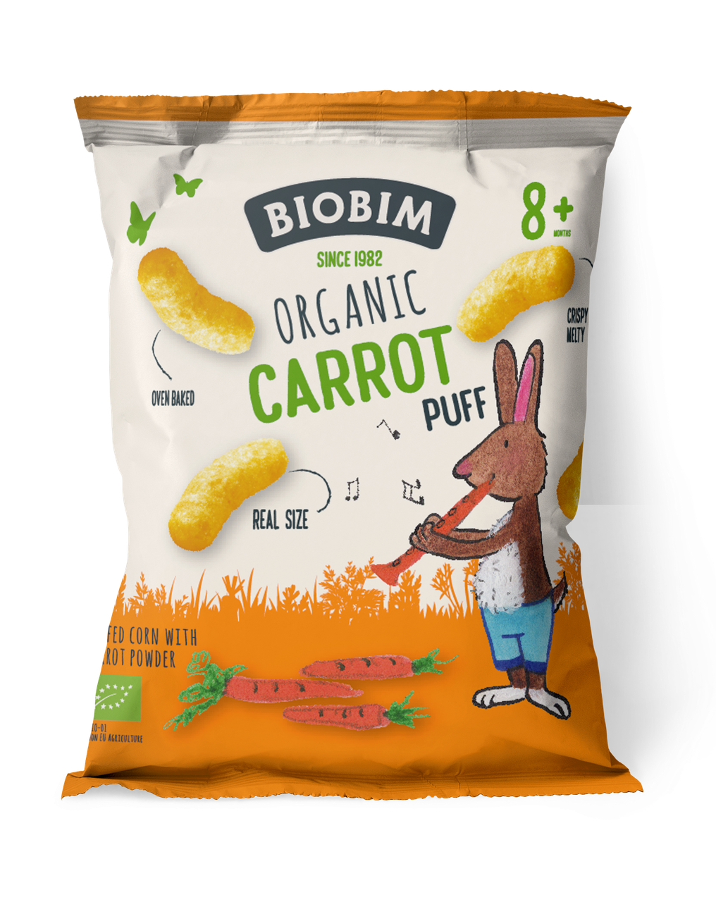 

Снеки оргинические «Паффы курурудяные с морковью» BioBim, 20г