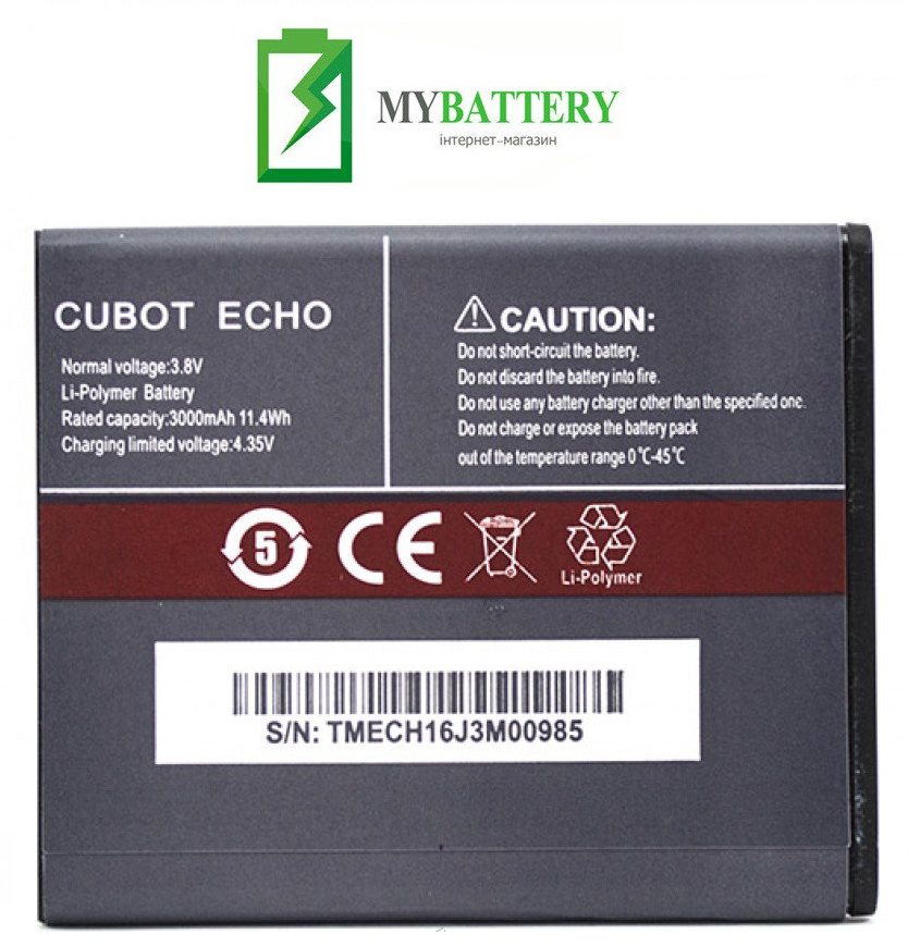 

Оригинальный аккумулятор АКБ (Батарея) для Cubot Echo 3000mAh 3.8V