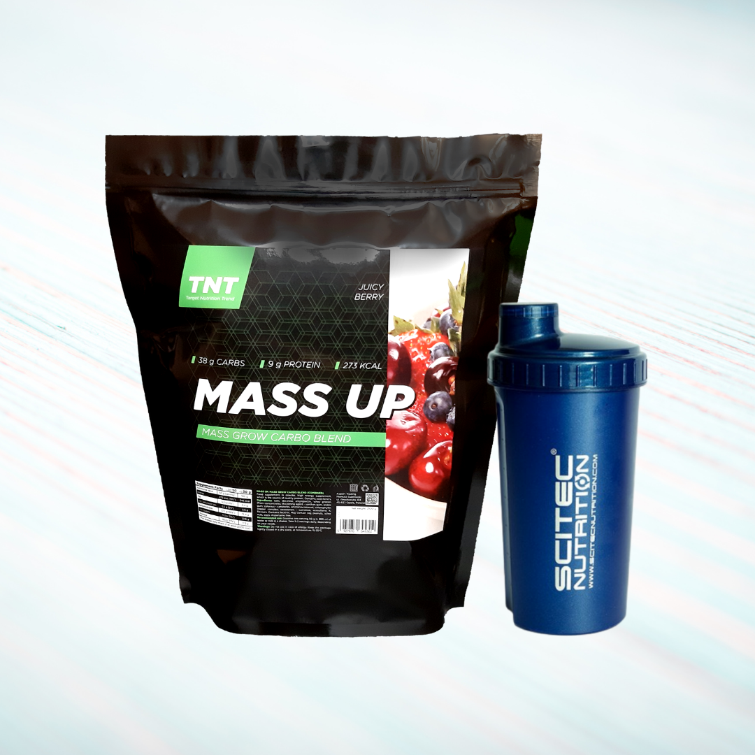 

Mass Up Гейнер углеводы 74% НА МАССУ Польша 2.5 кг Сочная ягода + Шейкер