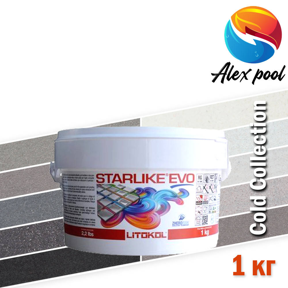 

Litokol Starlike EVO Class Cold Collection 1 кг - двухкомпонентная эпоксидная затирка - базовые цвета