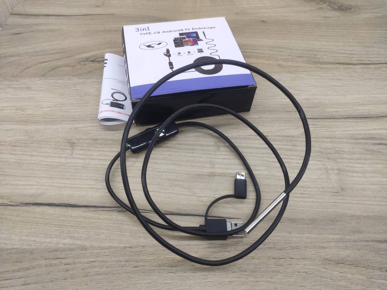 

Эндоскоп, мини камера 3,9мм USB, microUSB, Type C