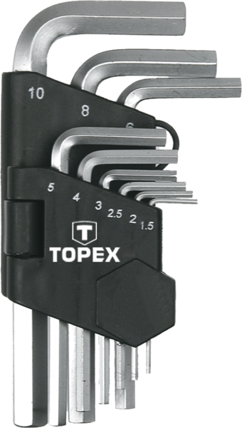 

Ключи шестигранные (набор шестигранников) Topex 1.5-10 мм 9 шт